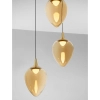 Kloszowana lampa wisząca VAZENDO LE45119 LED 18W 3000K czarny złoty