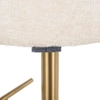Regulowane krzesło barowe Zabi S4554 WHITE CHENILLE Richmond Interiors beżowy złoty