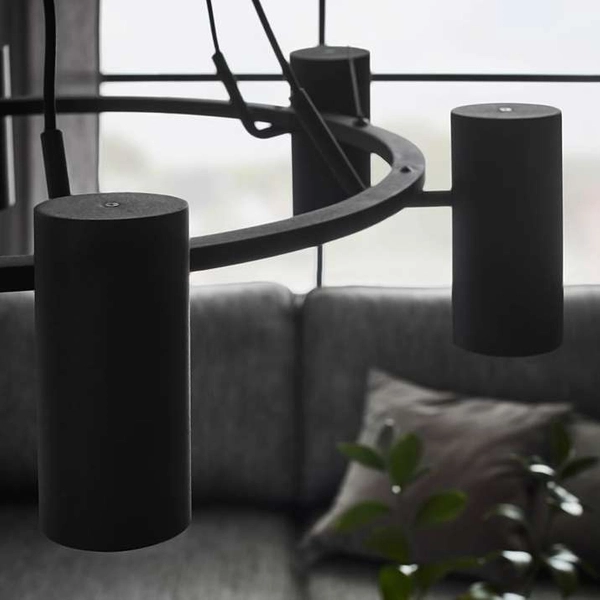 Lampa wisząca PORTO 107357 Markslojd ring metalowy tuby czarne