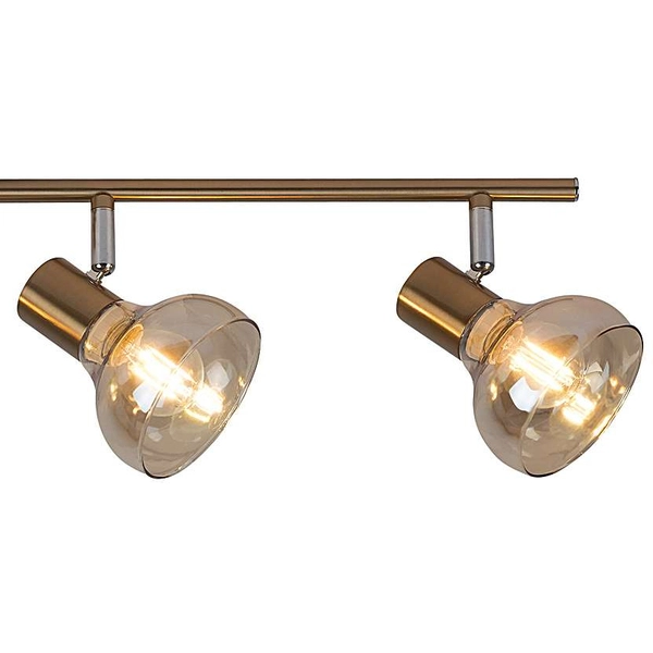 LAMPA sufitowa HOLLY 5550 Rabalux regulowana OPRAWA szklane reflektorki złote bursztynowe