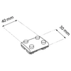 Łącznik prosty do szyny magnetycznej Komatsu 6042 minimalistyczny czarny