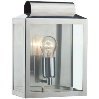 Zewnętrzna lampa ścienna Notary NOT2144 lampion szklany IP44 srebrny