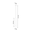 Metalowa lampa wisząca SL.0957 salonowa tuba nad stół biała