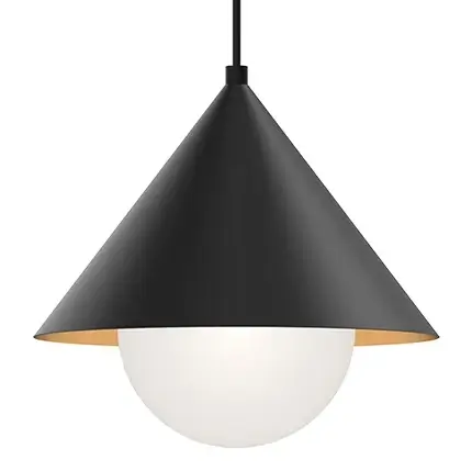 Modernistyczna lampa wisząca Remyck ALM-REMYCK-P-BK nad blat czarna