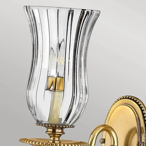 Świecznikowy kinkiet ścienny Cambridge HK-CAMBRIDGE1 Hinkley mosiądz