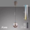 Opuszczana lampa wisząca PURE INFINITY brązowa 2220-97 1xLED 10W 2200-5000K na pilot