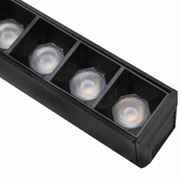 Szynowa lampa magnetyczna 3-fazowa 480 Domeno LED 24W 4000K metalowa czarna