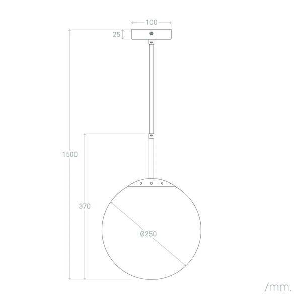 Szklana lampa wisząca Arteo ABR-LWA-E27 Abruzzo mosiądz przezroczysty