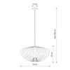 Lampa wisząca Pumpkin 11251 Nowodvorski pojedyncza do kuchni jedwabisty szary