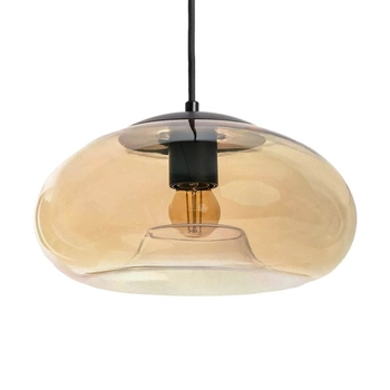 Szklana lampa wisząca Tesoro ABR-LWCM-E27 Abruzzo do salonu miodowy
