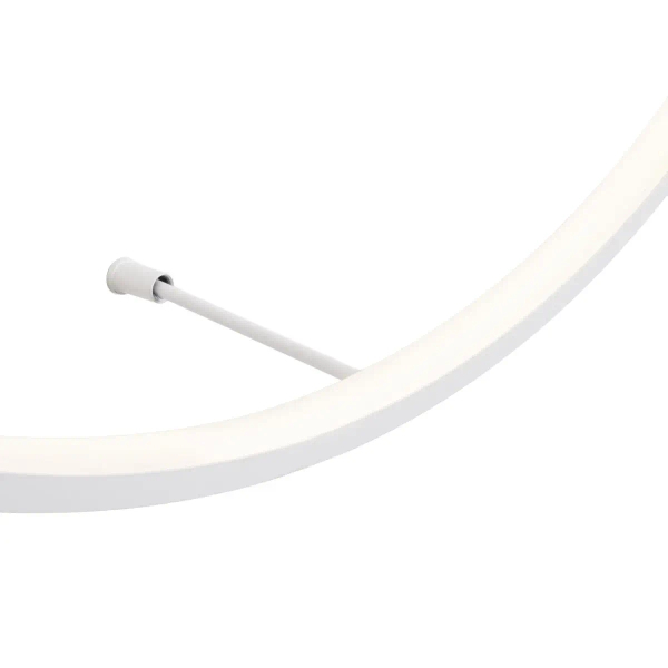 Łazienkowa ścienna lampa VISUAL biała W0434 1xLED 22W 3000K IP44 pierścień