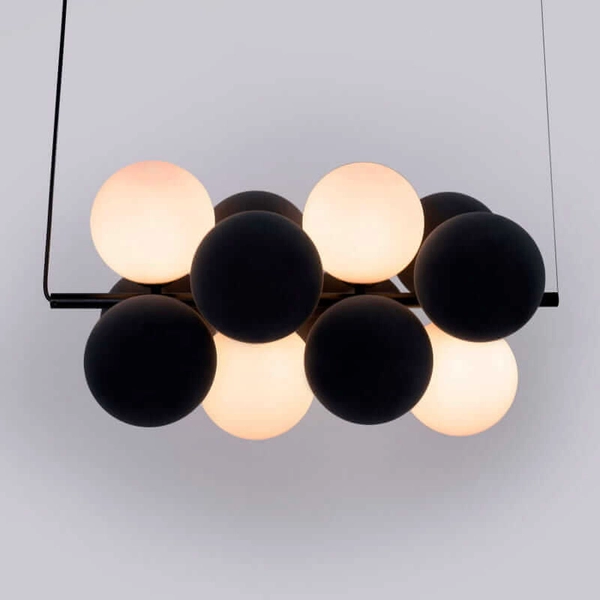 Lampa kulista wiesząca Vino ABR-GRAPPA-H-S Abruzzo balls czarne białe