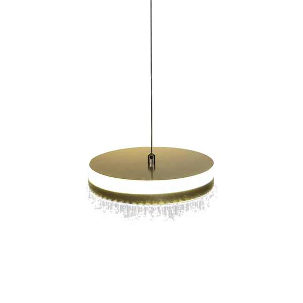 Metalowa lampa wisząca PRECIOSA ML0998 LED 25W 4000K glamour złota