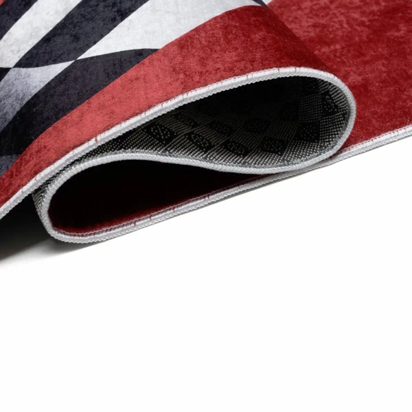 Dywan prostokątny Formuła 323002 do pokoju dziecięcego czerwony czarny