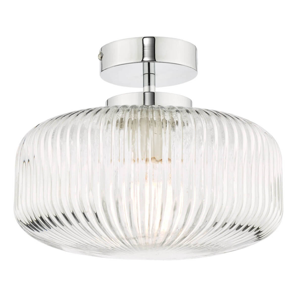 Sufitowa lampa szklana Riva RIV5208 do salonu IP44 chrom