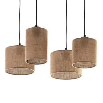 Zwisowa lampa ekologiczna Juta 6585 TK Lighting jutowa brązowa