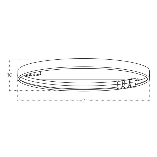 Sufitowa lampa SERAFINO AZ5832 LED 34W 3000K ściemnialna złota czarna