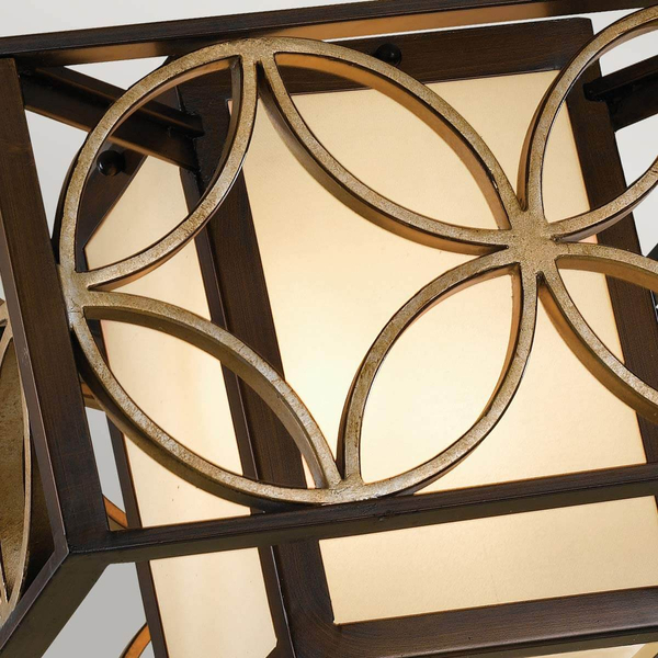 Przysufitowa lampa Remy FE-REMY-F Feiss kwadratowa brązowy złoty