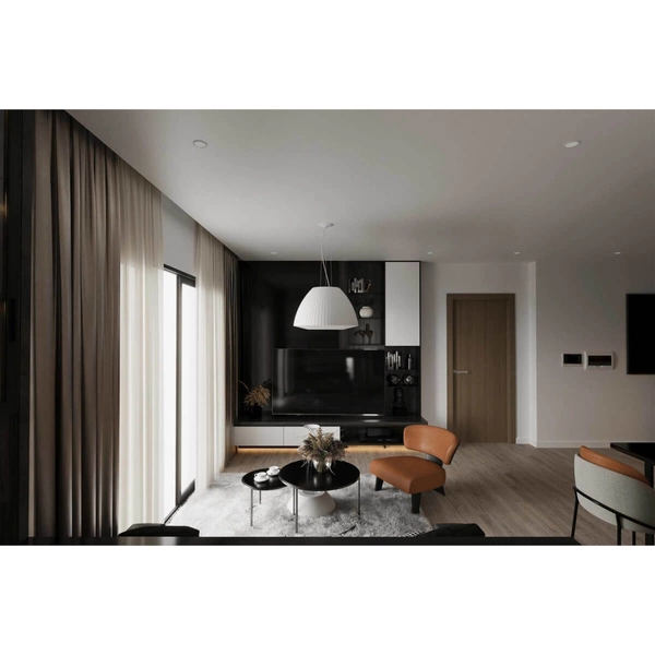 Abażurowa lampa wisząca SL.0733 biała plisowana do gabinetu