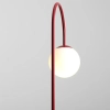 Kulista lampa stołowa Una 1116B15 szklana kula czerwona biała