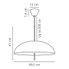 Lampa wisząca nad stół Versale 2220053001 DFTP kopuła biała