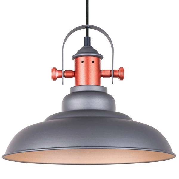 Industrialna LAMPA wisząca TEMPER MDM-2986/1 GR Italux metalowa OPRAWA loftowy ZWIS szary miedziany