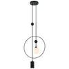 Lampa wisząca Trosti PND-428892-BK Italux do salonu koło czarne
