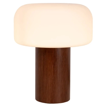 Stołowa lampa grzybek Kenan 10526/01/70 do sypialni drewniana biała
