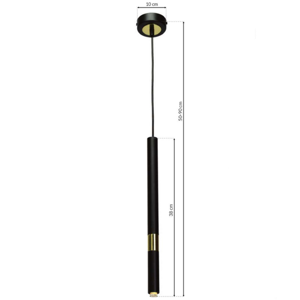 Industrialna LAMPA wisząca MONZA MLP6333 Milagro okrągła OPRAWA metalowy ZWIS tuba loft czarna