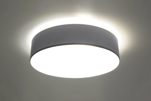 Plafon LAMPA sufitowa SL.0125 okrągła OPRAWA natynkowa szara