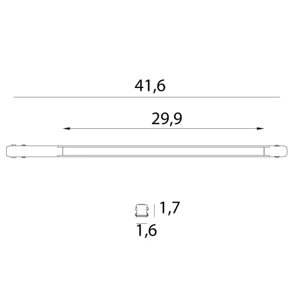 Lampa magnetyczna sufitowa liniowa M0056N LED 9,7W 3000K biała