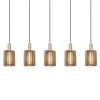 Liniowa wisząca lampa Lambres 45410/05/41 podłużna cylindry beżowa