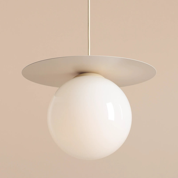 Zwisająca lampa nad stół LOOP 1125G9_L Aldex kulista kremowa
