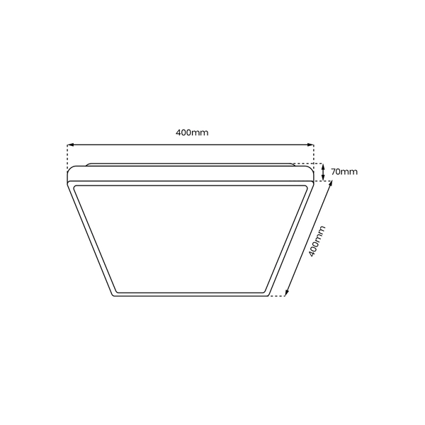 Kwadratowa lampa sufitowa Quadro LED 38W do holu biała