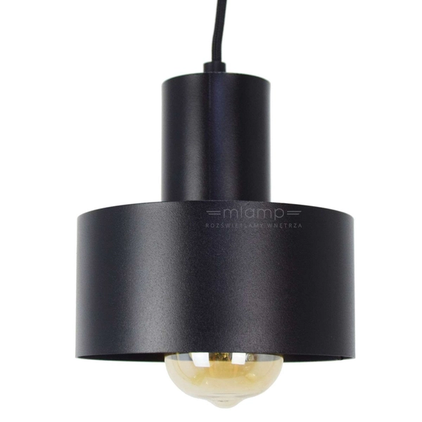 Metalowa LAMPA wisząca RIF 30897 Sigma okrągła OPRAWA zwis czarny