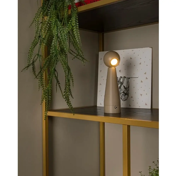 Stołowa lampa Ipsos 33500/03/41 Lucide LED 3W 3000K metalowa szara