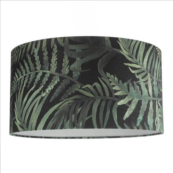Tkaninowy klosz do lampy Waco BAM8655 Dar Lighting liście zielone czarne