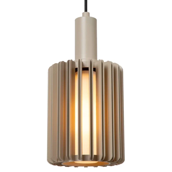 Liniowa wisząca lampa Lambres 45410/05/41 podłużna cylindry beżowa