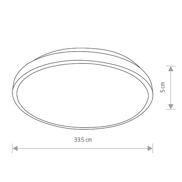 Lampa przysufitowa AGNES 10971 Nowodvorski LED 22W 3000K okrągła czarna