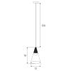 Wisząca lampa magnetyczna do szyn Dali M0015D LED 6W 3000K czarny