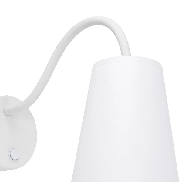 Lampa ścienna na peszlu Wire 2445 TK Lighting z włącznikiem białą