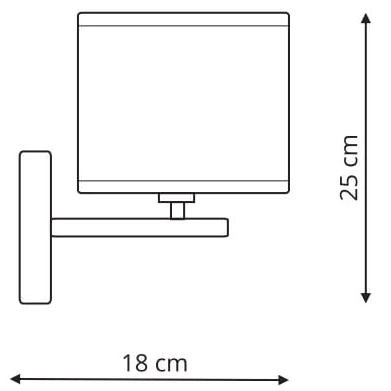 Kinkiet LAMPA ścienna CECINA LP-114/1W WH Light Prestige abażurowa OPRAWA loftowa biała czarna