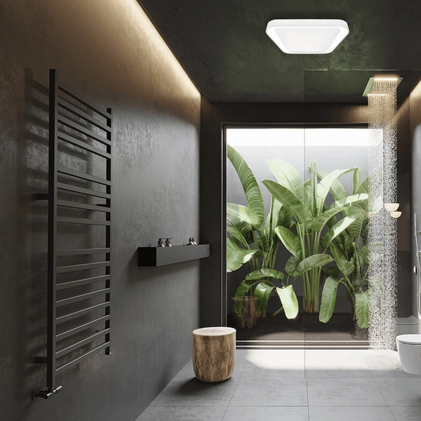 Kwadratowa lampa sufitowa Quadro LED 38W do holu biała