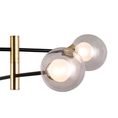 LAMPA sufitowa MARINO PND-9148-4 Italux metalowa OPRAWA loftowe pręty kule balls molekuły czarne mosiądz