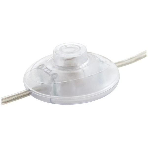 Stojąca lampa abażurowa Clarie 13258/05 łukowa chrom biała