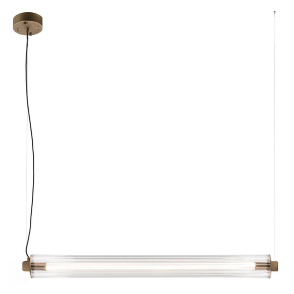 Liniowa ledowa lampa wisząca Merezi 4 5219 LED 30W 3000K mosiądz patyna