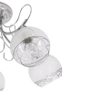 Zdobiona lampa sufitowa 8957/5 8C szklana do salonu chrom