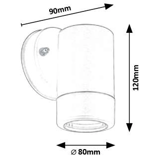 Kinkiet LAMPA ścienna MEDINA 8832 Rabalux zewnętrzna OPRAWA elewacyjna tuba IP44 czarna