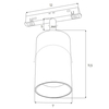 Reflektor do systemu magnetycznego M0010Z LED 20W 2700-5000K czarny