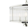 Szklana lampa wisząca Evelyn EVE0338 do jadalni srebrny przezroczysty